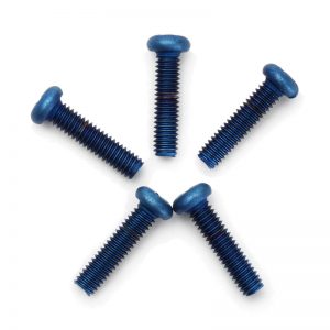 blue anodized titanium screws