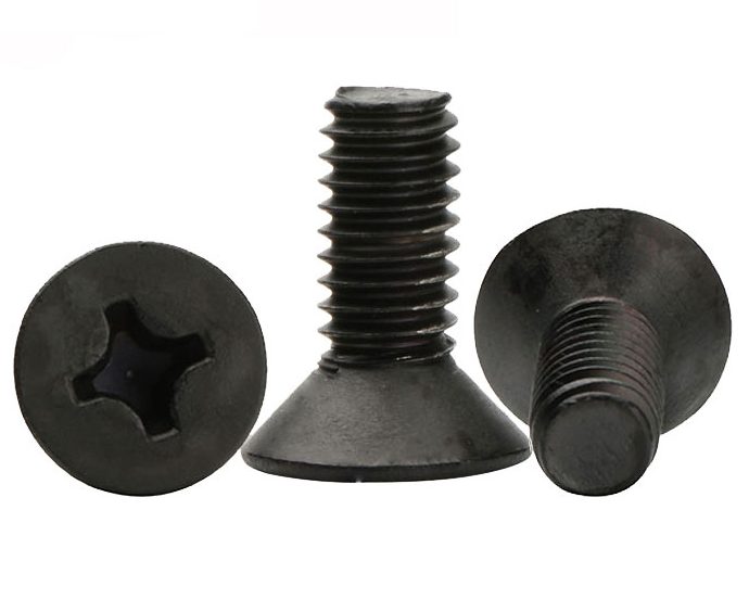 black flat head screws